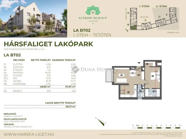 Eladó lakás Dunaföldvár 59 nm