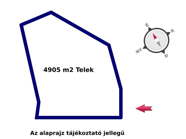 Eladó telek Biatorbágy 4905 nm