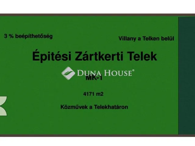 Eladó telek Tök 4171 nm