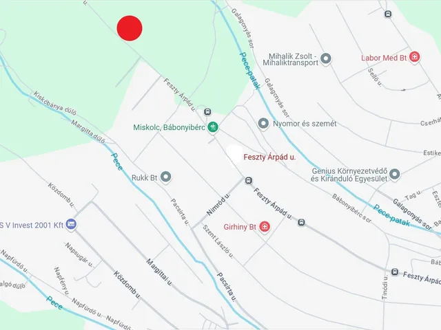 Eladó telek Miskolc, Bábonyibérc 5549 nm