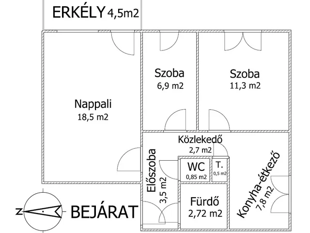 Eladó lakás Miskolc, Győri kapu 55 nm