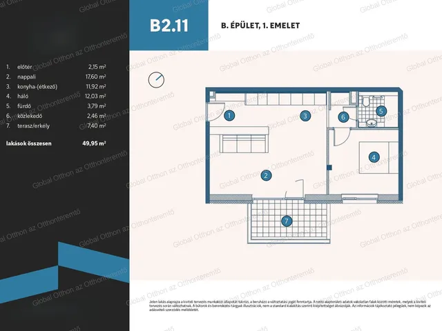 Eladó lakás Vámosszabadi, Szitásdomb-lakópark 50 nm