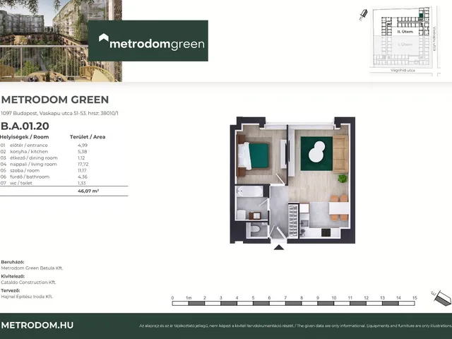 Eladó lakás Budapest IX. kerület 46 nm