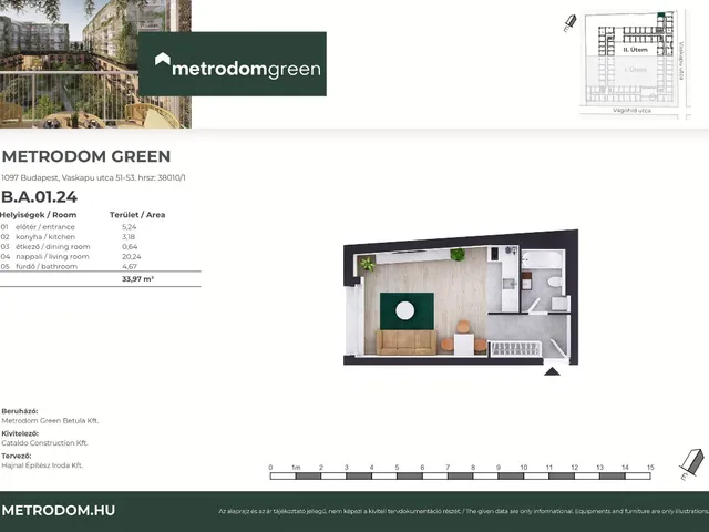 Eladó lakás Budapest IX. kerület 34 nm