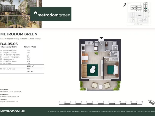 Eladó lakás Budapest IX. kerület 43 nm