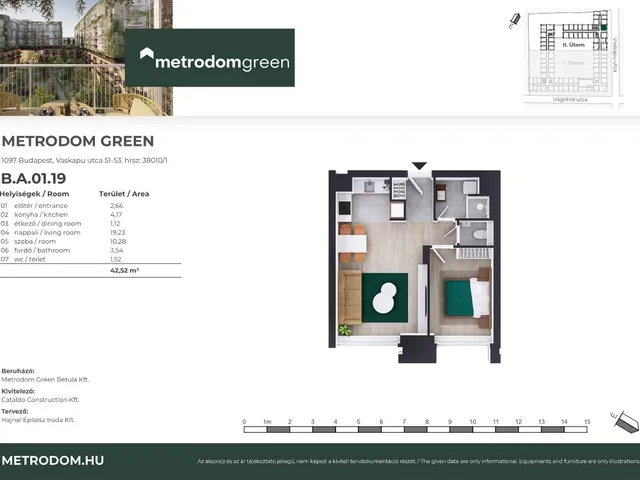 Eladó lakás Budapest IX. kerület 42 nm