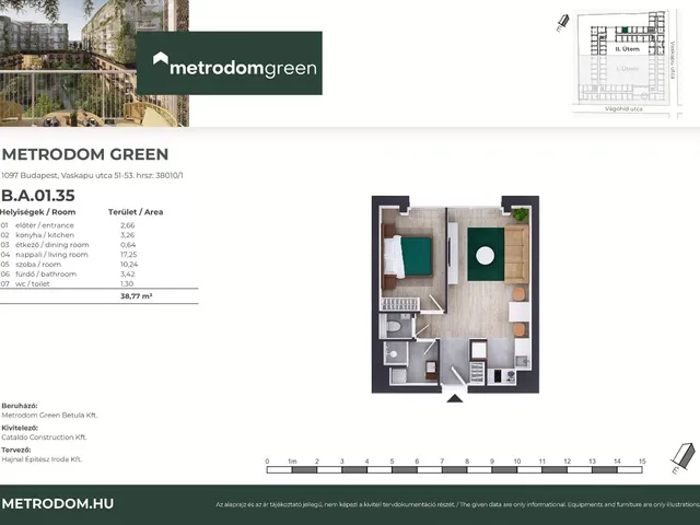 Eladó lakás Budapest IX. kerület 38 nm