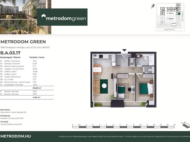 Eladó lakás Budapest IX. kerület 59 nm