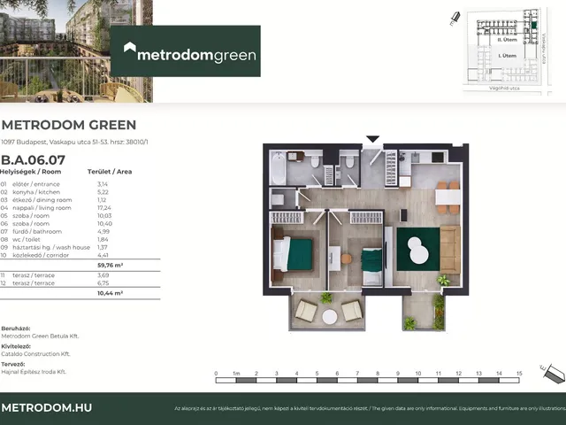 Eladó lakás Budapest IX. kerület 59 nm