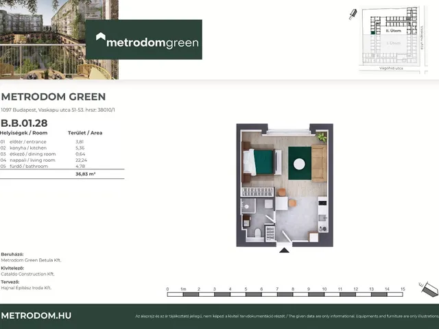 Eladó lakás Budapest IX. kerület 36 nm