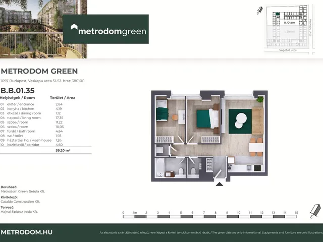 Eladó lakás Budapest IX. kerület 59 nm