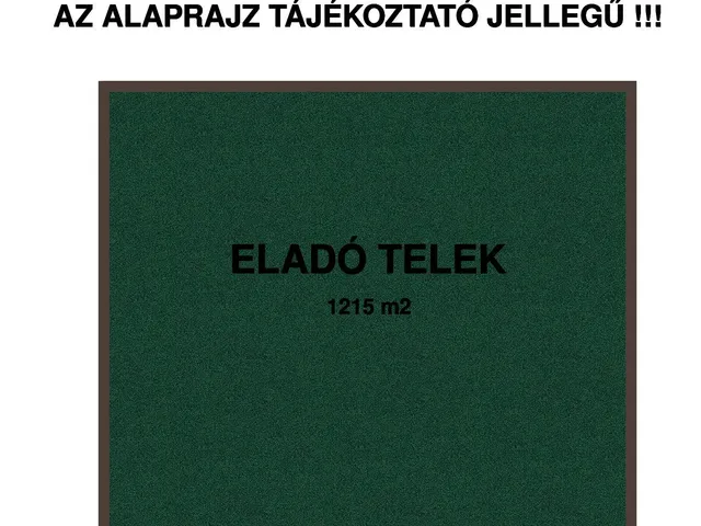 Eladó telek Újrónafő 1215 nm