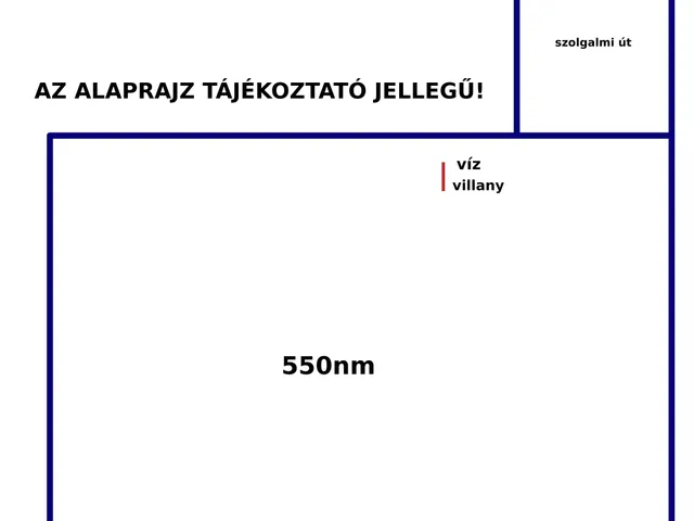 Eladó telek Mosonmagyaróvár 550 nm