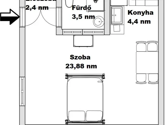 Eladó lakás Zalaegerszeg 35 nm