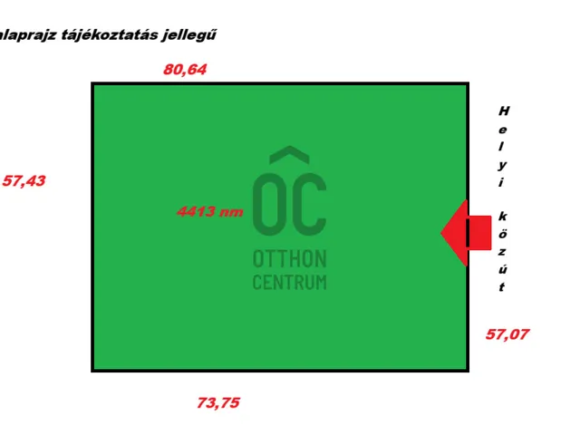 Eladó telek Fót 4413 nm