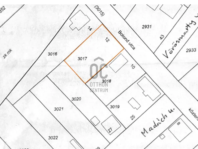 Eladó telek Pilis, Botond utca 607 nm