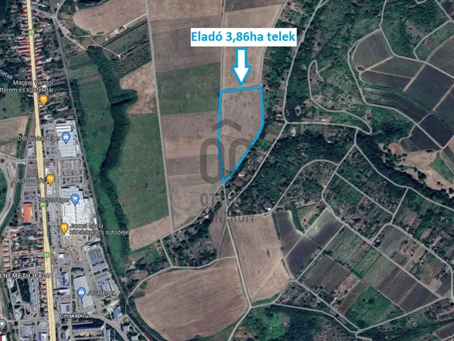 Eladó telek Eger 38664 nm