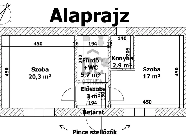 Eladó lakás Eger, Hatvanihóstya 49 nm