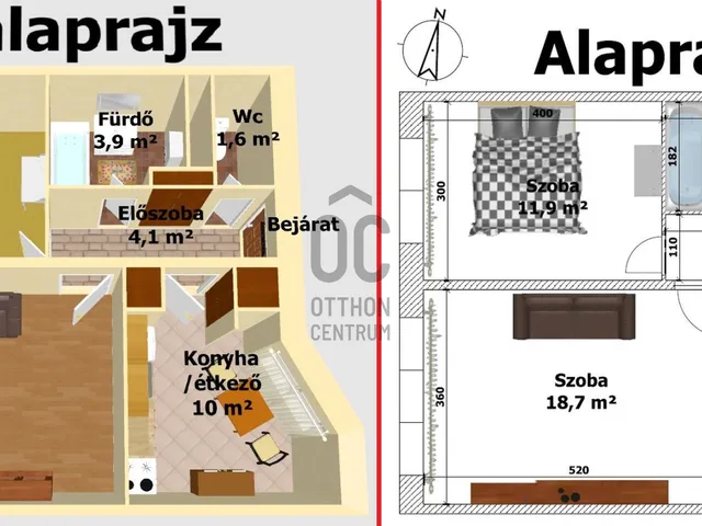Kiadó lakás Eger, Belváros 50 nm