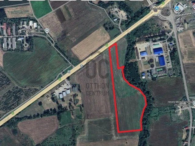Eladó telek Gyöngyös, Déli iparterület 63752 nm
