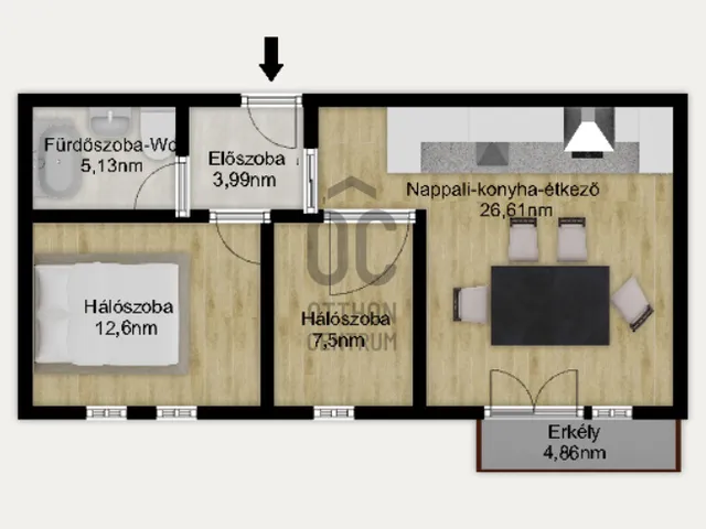 Eladó lakás Komárom 56 nm