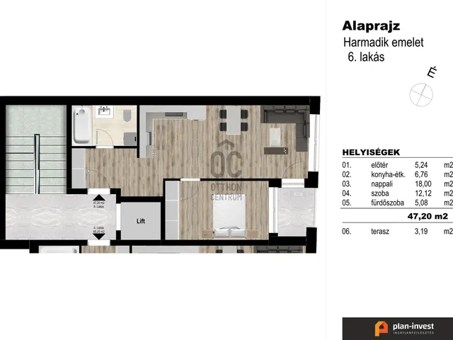 Eladó lakás Debrecen, Belváros 47 nm