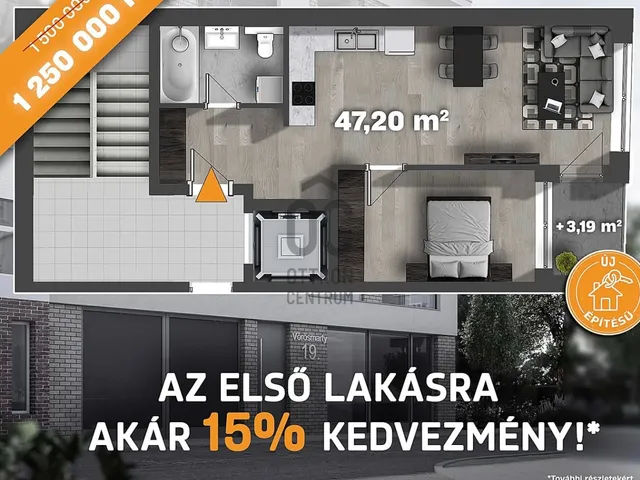 Eladó lakás Debrecen, Belváros 47 nm