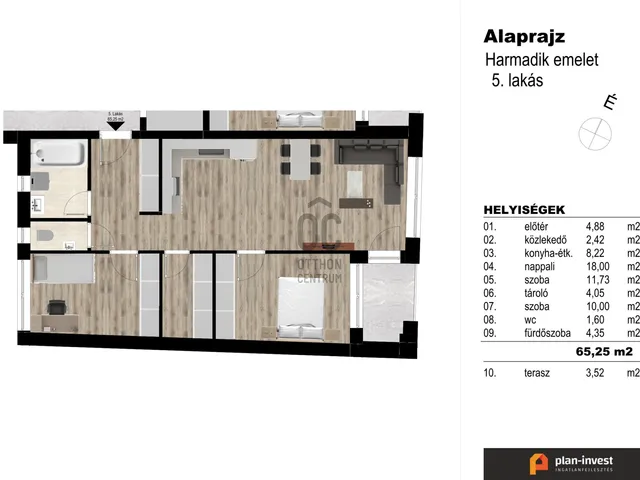 Eladó lakás Debrecen, Belváros 65 nm