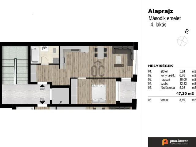Eladó lakás Debrecen, Belváros 47 nm
