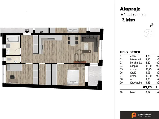 Eladó lakás Debrecen, Belváros 65 nm