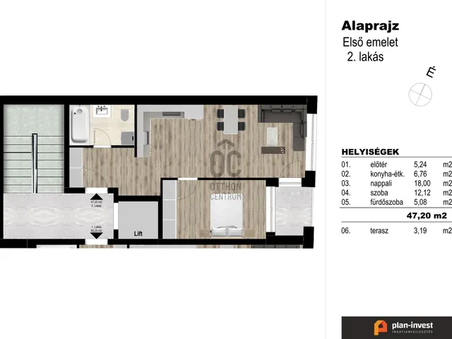 Eladó lakás Debrecen, Belváros 47 nm