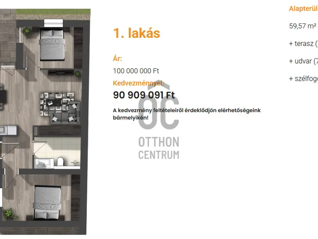 Eladó lakás Debrecen, Belváros 59 nm