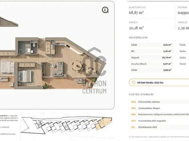 Eladó lakás Debrecen, Belváros 69 nm