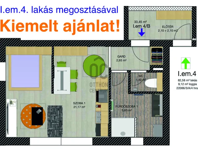 Eladó lakás Debrecen, Nyulas 33 nm