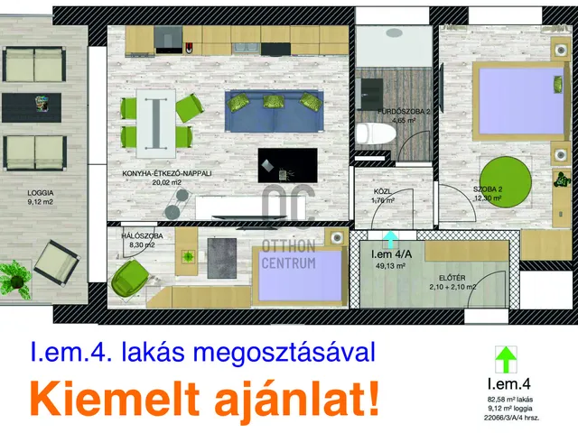 Eladó lakás Debrecen, Nyulas 49 nm