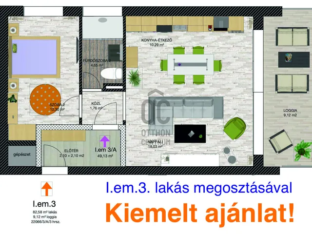 Eladó lakás Debrecen, Nyulas 49 nm