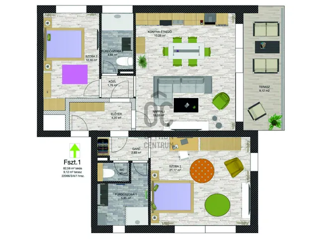 Eladó lakás Debrecen, Nyulas 82 nm