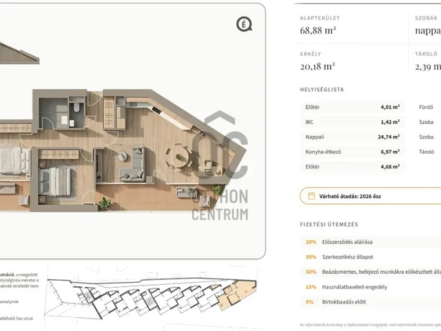 Eladó lakás Debrecen, Belváros 69 nm
