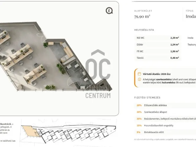 Eladó kereskedelmi és ipari ingatlan Debrecen, Belváros 80 nm