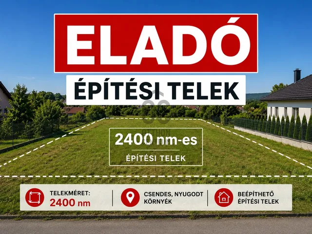 Eladó telek Hajdúsámson, Martinka 2392 nm