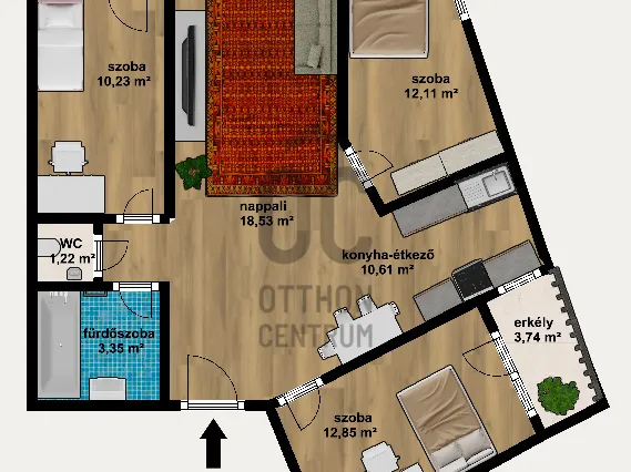 Eladó lakás Budapest X. kerület, Óhegy, Maláta köz 77 nm