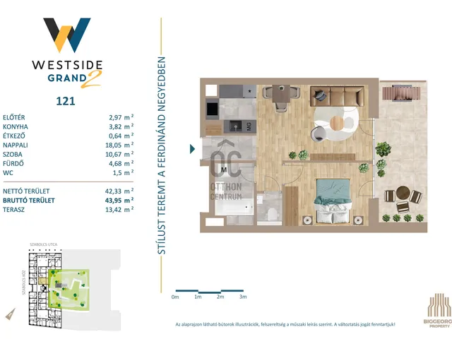 Eladó lakás Budapest XIII. kerület, Lőportárdűlő 42 nm