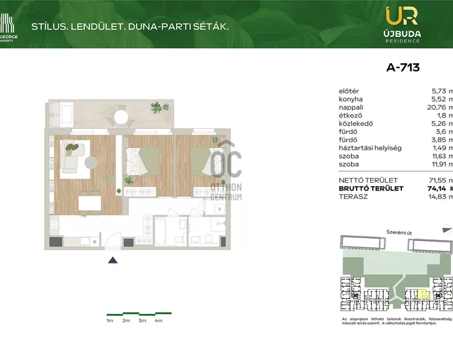 Eladó lakás Budapest XI. kerület 71 nm