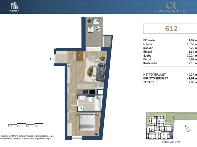 Eladó lakás Budapest XIII. kerület 40 nm