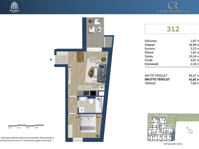 Eladó lakás Budapest XIII. kerület 40 nm