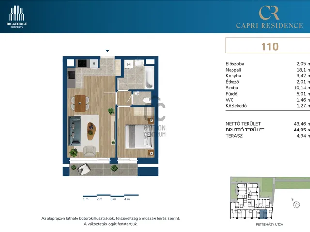 Eladó lakás Budapest XIII. kerület 43 nm