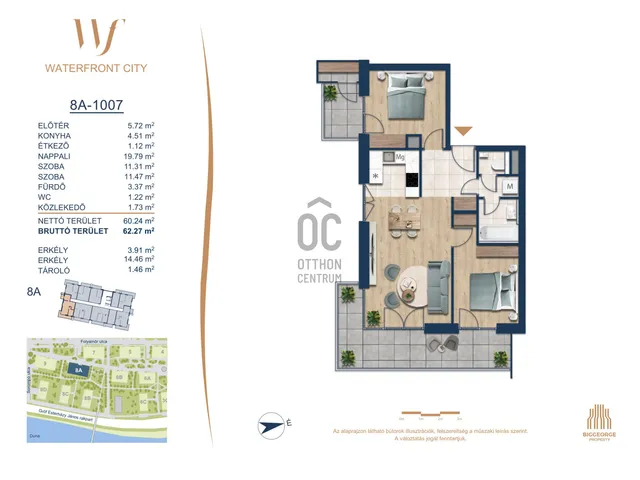 Eladó lakás Budapest III. kerület 60 nm