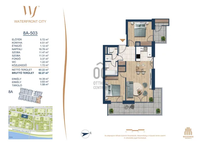 Eladó lakás Budapest III. kerület 60 nm