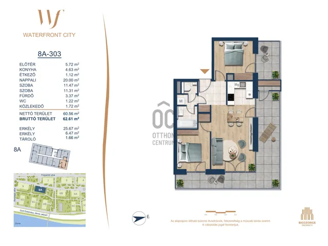 Eladó lakás Budapest III. kerület 60 nm