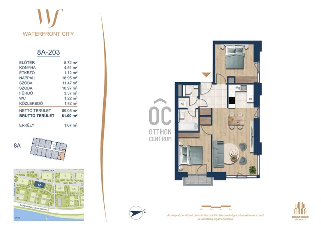 Eladó lakás Budapest III. kerület 59 nm